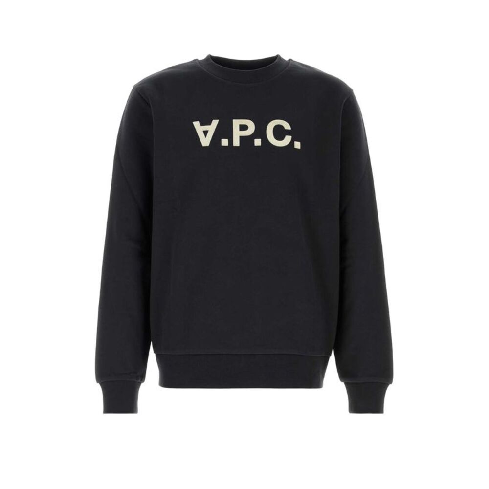 A.P.C. Men Black Stretch Cotton Sweatshirt